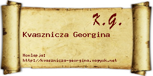 Kvasznicza Georgina névjegykártya